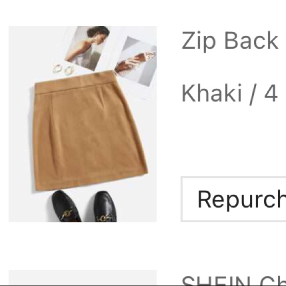 Zip Back Wool-Wix Skirt
